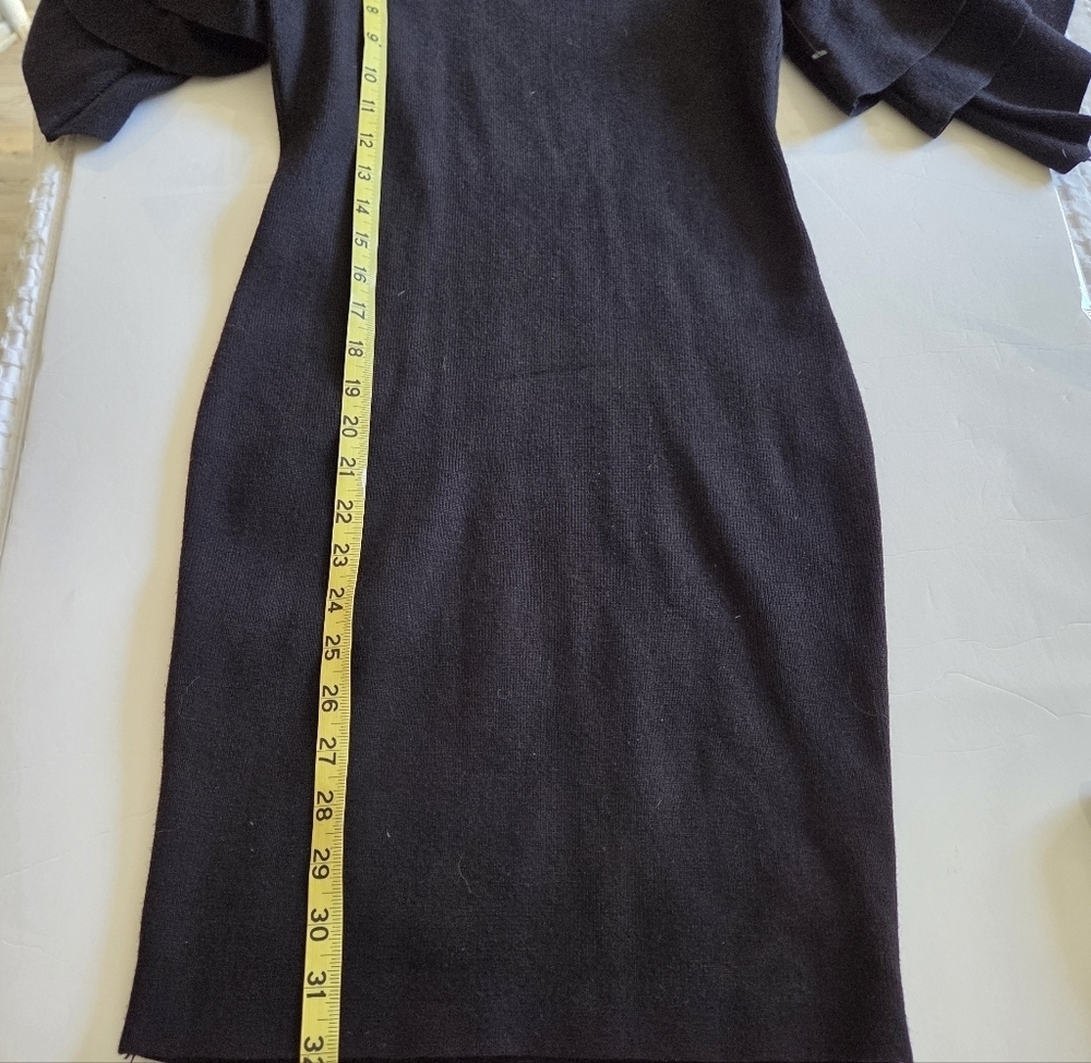 Elegant Black Ruffle Sleeve Mini Dress - Picture 6 of 8